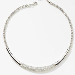 Touchstone Crystal White Collar Necklace